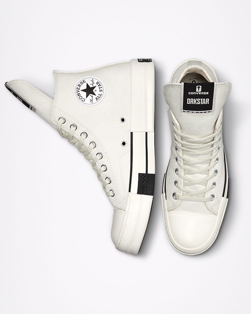 Men's Converse x DRKSHDW DRKSTAR Chuck 70 High Top Shoes White / Black | AU 43109P